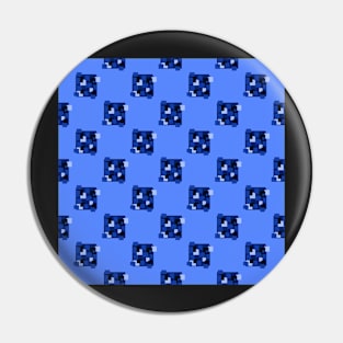 Retro blue squares repeat pattern Pin