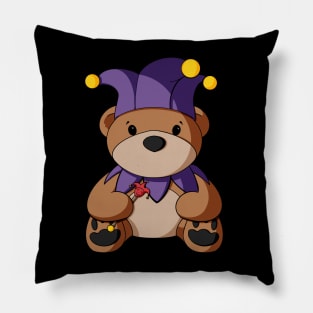 Court Jester Teddy Bear Pillow