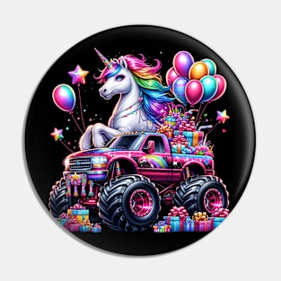 Monster Truck Unicorn Birthday Party Monster Truck Girl Pin