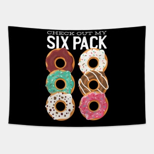 Funny Check Out My Six Pack Donut Gym Tapestry