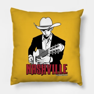 Nashville Tennessee Country Music Lover Guitar Player Pillow