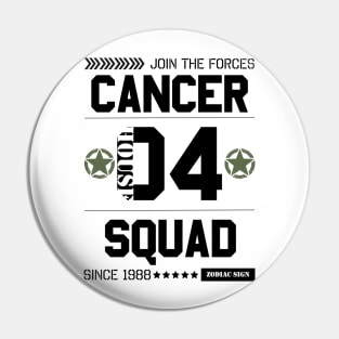 Zodiac Majesty Cancer Squad Black Pin