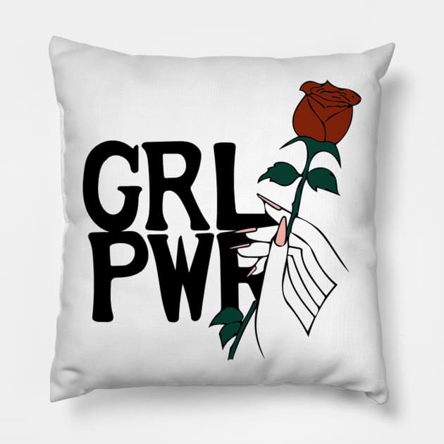 girl power Pillow by Brucento