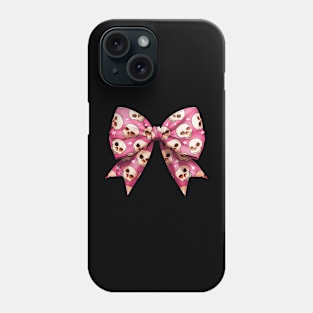 Coquette Ribbon With Cute Skulls Phone Case