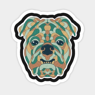 Bulldog Portrait Magnet