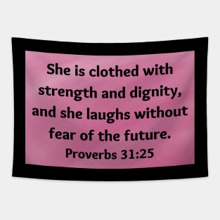 Bible Verse Proverbs 31:25 Tapestry