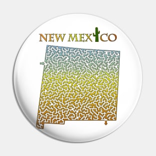 State of New Mexico Colorful Maze Pin