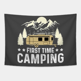 First time camping Tapestry