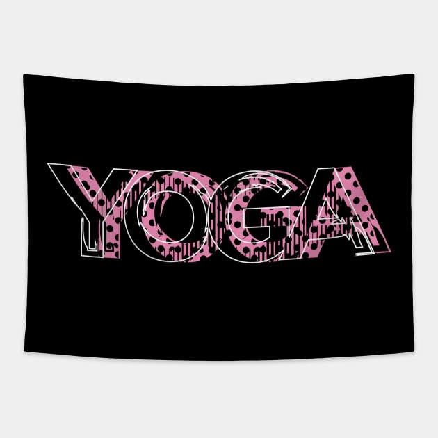 Yoga Design Creative Typographic Style Tapestry by jazzworldquest