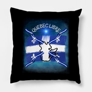 Quebec libre. Free Quebec. Pillow