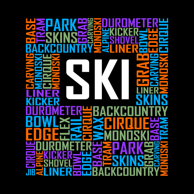 Ski Words by LetsBeginDesigns