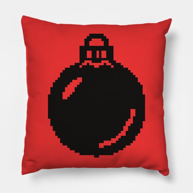 Christmas decoration pixel art Pillow by Xatutik-Art