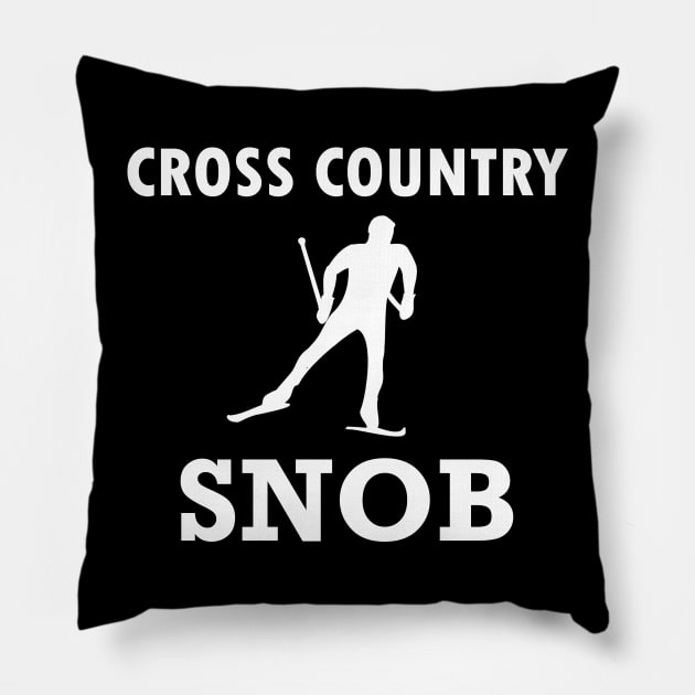 Cross Country Ski Snob Pillow by esskay1000