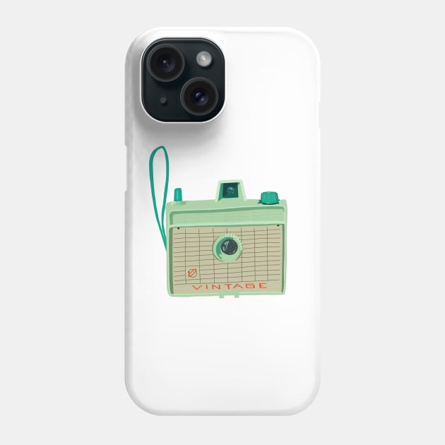 Mint Vintage Camera Phone Case by jenblove