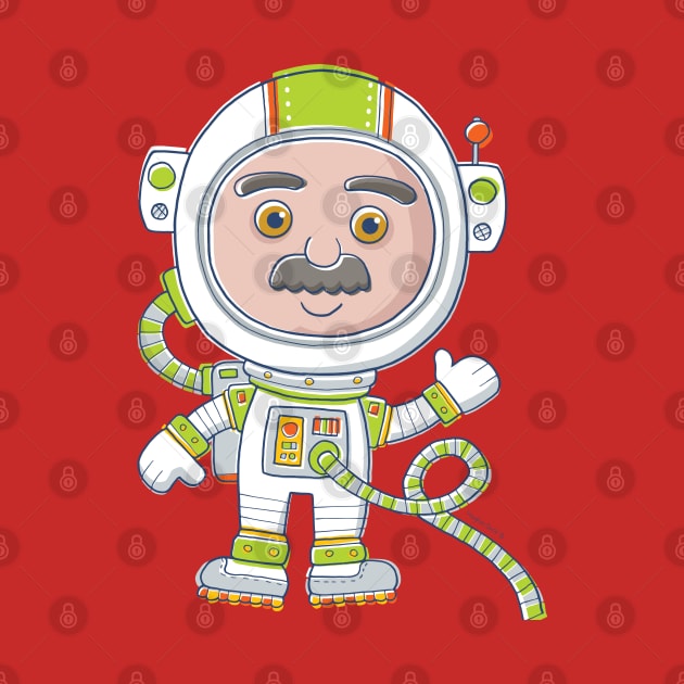 Cute Astronaut Cartoon by vaughanduck