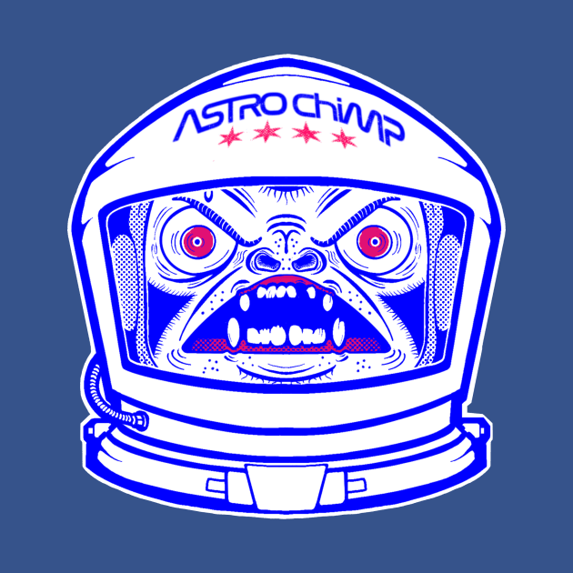 Astro Chimp 2001: Jupiter and Beyond the Infinite w/back Logo by astr0_ch1mp