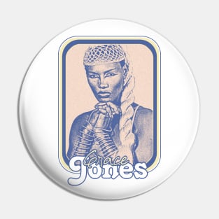 Grace Jones // Retro 80s Aesthetic Fan Design Pin