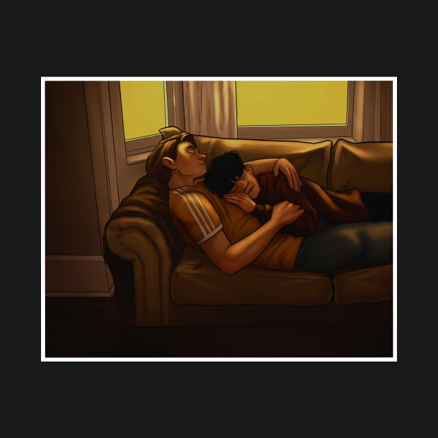 Nick and Charlie - Heartstopper - couch by daddymactinus