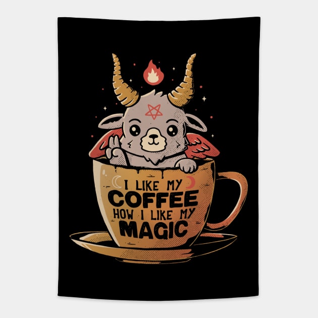 Black Coffee Tapestry by eduely