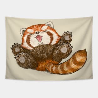 Frolicking red panda Tapestry