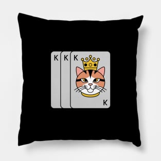 King Cat Card Game Pillow