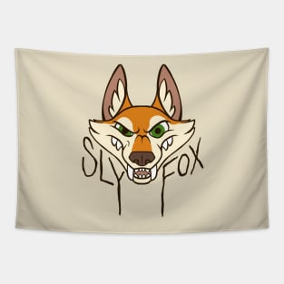 Sly Fox - Dark Text Tapestry