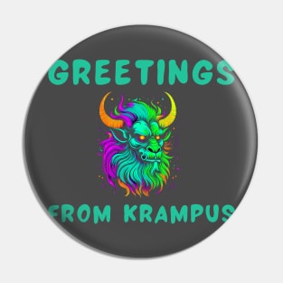 Greetings from Krampus Pin