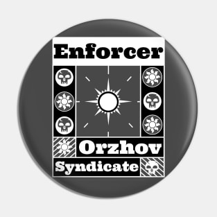 Orzhov Syndicate | Enforcer | MTG Guild Black & White on Grey Design Pin