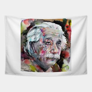 ALBERT EINSTEIN - watercolor portrait .13 Tapestry