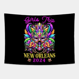 Girls Trip New  2024 Women Girl Mardi Gras Mask Beads Tapestry