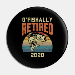 Ofishally Retired Fish Fishing Angler Retiret Pin