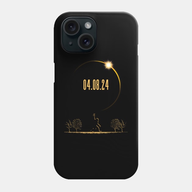 Solar Eclipse 2024 Bigfoot, April 8 2024, Astronomy, Celestial, Eclipse Bigfoot, Eclipse Event 2024 Phone Case by artbyhintze