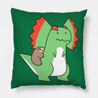 Dilophosaurus and Sloth Pillow