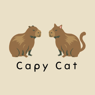 Capy cat copy cat funny capybaras T-Shirt