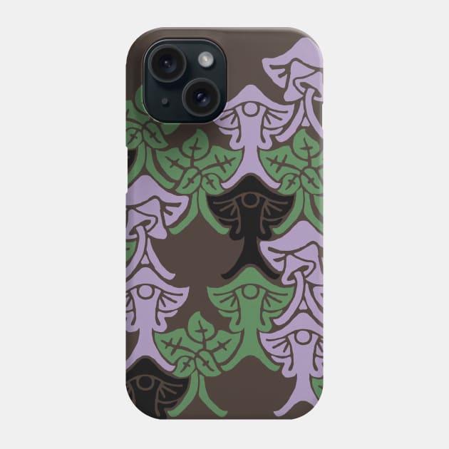 Shroomy Forest Pattern Phone Case by turpeluren