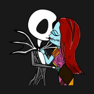 Jack and Sally kiss T-Shirt