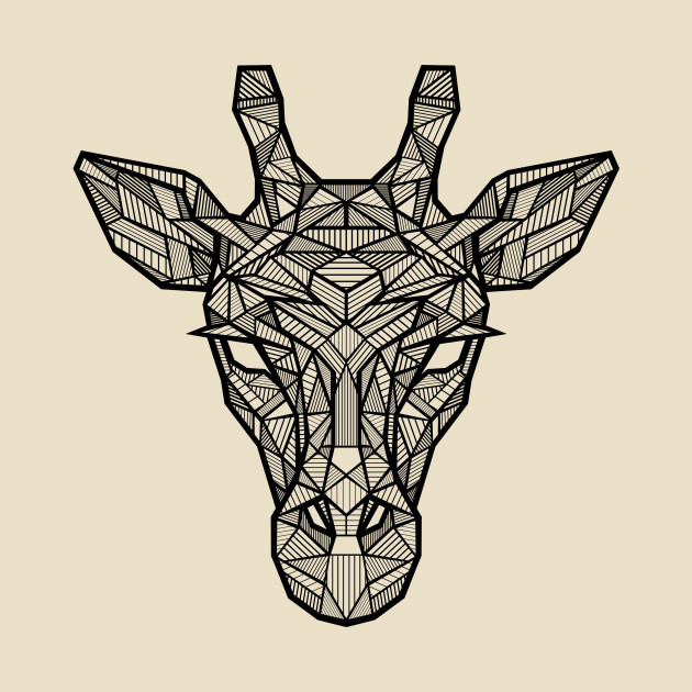 Geometric Giraffe - Giraffe - T-Shirt | TeePublic