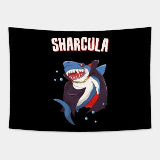 Sharcula Funny Dracula Shark Vampire Tapestry