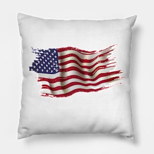 Stars & Stripes Splendor: A Patriotic Palette Pillow