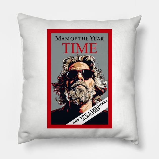 Th Dude Lebowski Time Man of the Year Big Lebowski Pillow by GIANTSTEPDESIGN