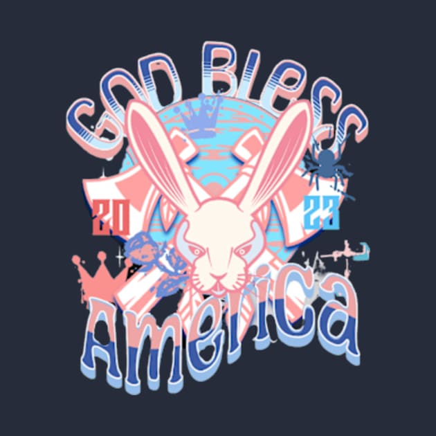 God bless America - rabbit tshirt 2023 by Art_dorabox