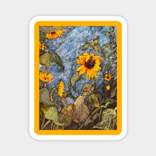 Shy Sunflowers Magnet