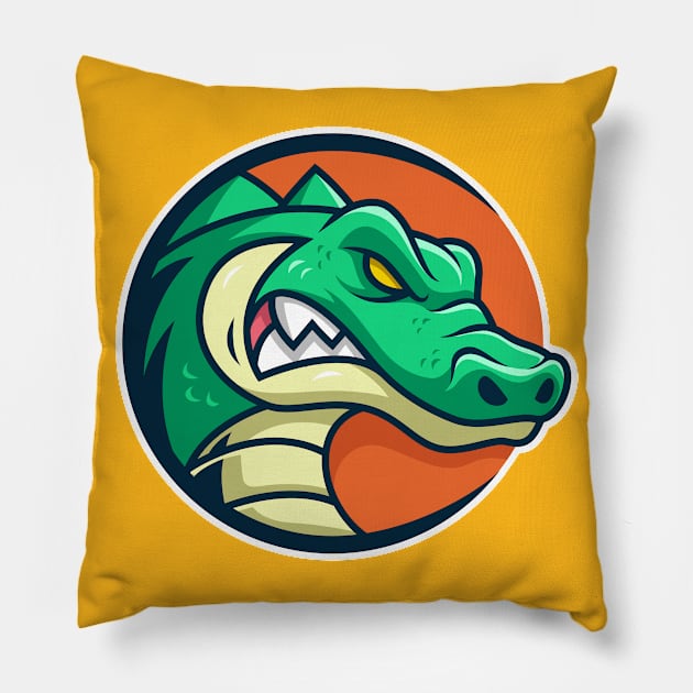 Crocodile Pillow by mightyfire