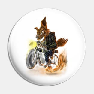 the Hellbiking Wolf Pin