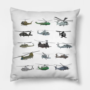 American Military Helicopters Pillow