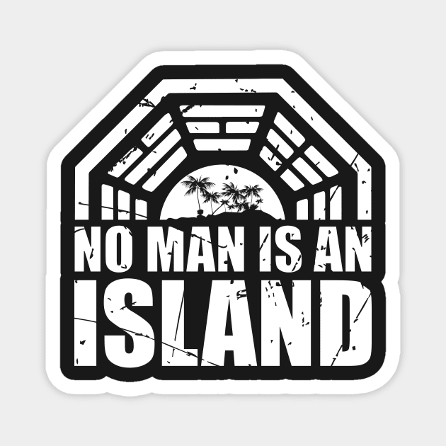 No Man Is An Island Magnet by Mouthpiece Studios