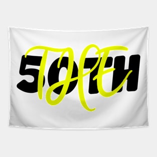 the 50th sticker yellow Tapestry