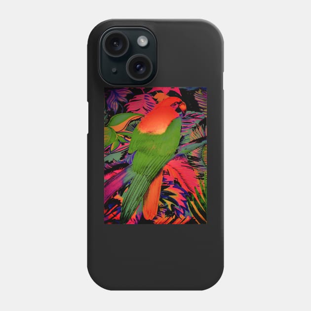 TROPICAL VIBRANT PARROT DECO ART PRINT RAINBOW COLOURS Phone Case by jacquline8689