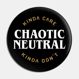 Nerdy Retro Chaotic Neutral Meme Game Master Quotes Pin