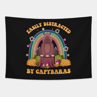 easily distracted by capybaras Tapestry